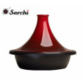 0,11 qt. Round Tagine avec couvercle Couleur: Rouge